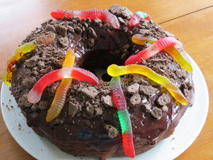 Mud and worms cake